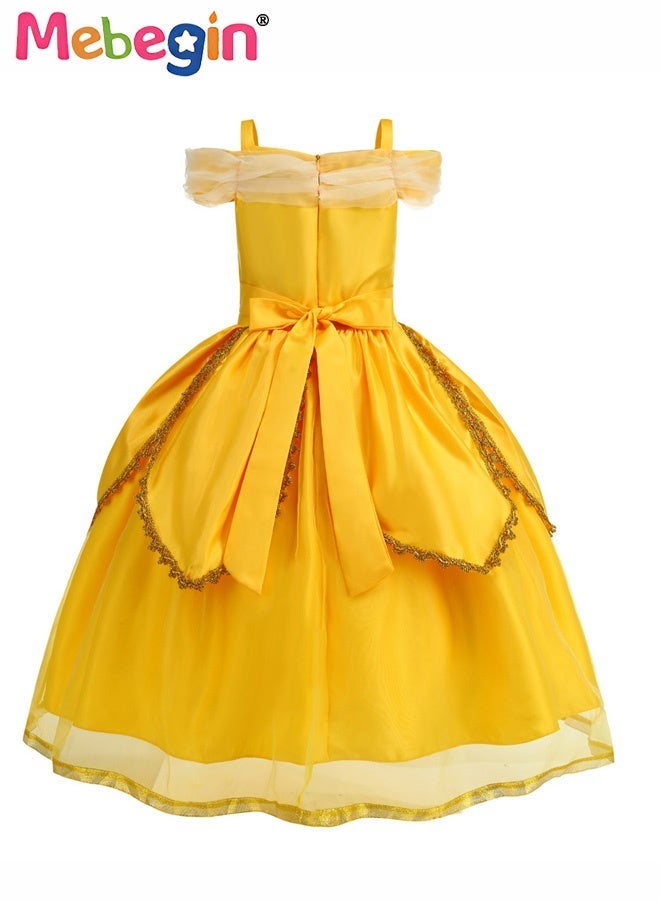 MEBEGIN Deluxe Princess Costume Set with 10PCS Accessaries, Fancy Elegant Off Shoulder Frock, Fairy Dress with Exquisite Patterns, Suitable for Party, Birthday, Funfair, Stage Performance, Cosplay and Any Other Special Occasions - Image 4